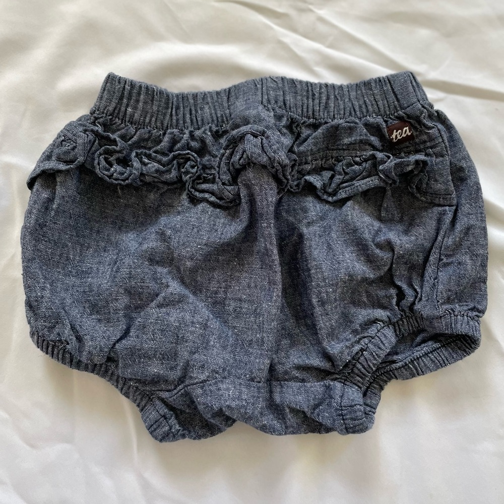 Tea Collection denim ruffle bloomers